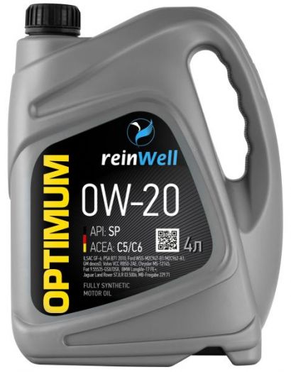 ReinWell 0W-20 API: SP; ACEA: C5,C6, 4л