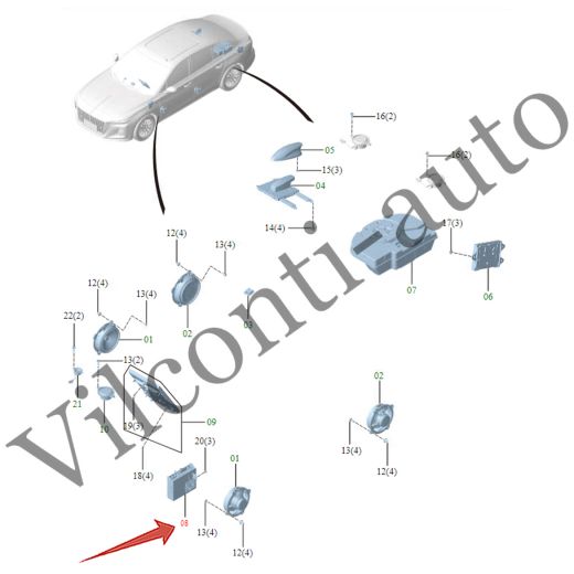 ИНФОРМАЦИОННО-РАЗВЛЕКАТЕЛЬНЫЙ КОНТРОЛЛЕР HONGQI H5 II 2022-2025 7901010HF13A 100% ОРИГИНАЛ