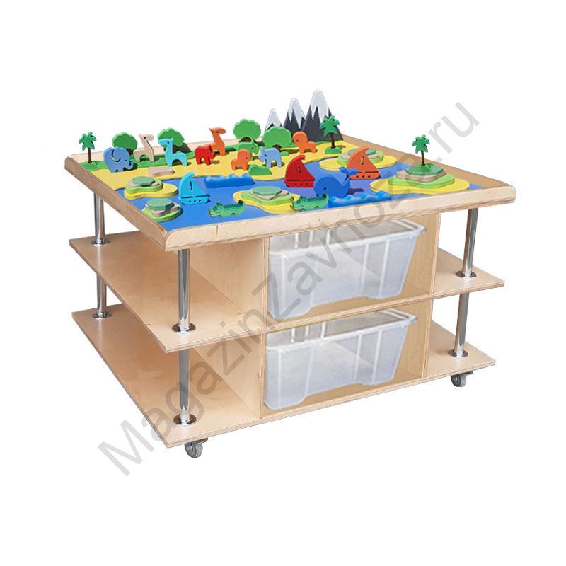 Стол Ландшафт 14 с декорациями и контейнерами