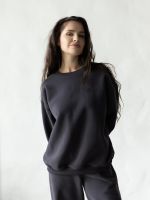 Свитшот с начесом графит