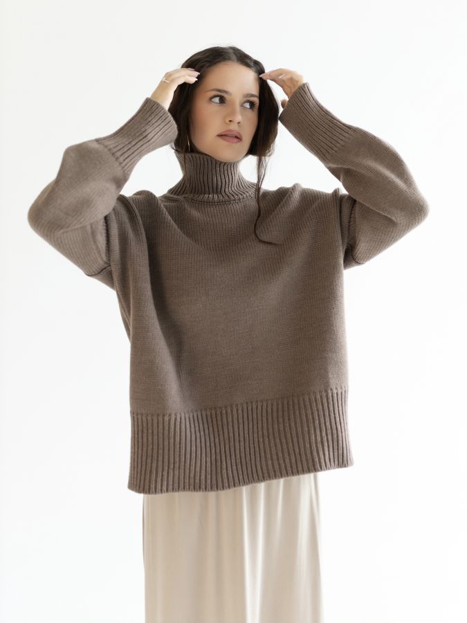 Свитер из мериноса капучино