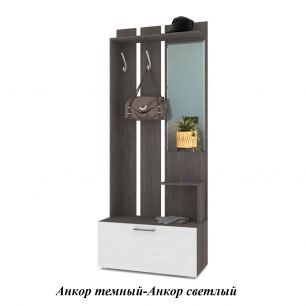 Аврора Прихожая (ш800*г380*в1980мм) Анкор темный/Анкор светлый