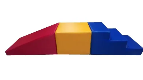 Мягкий модульный Спортивный набор «Горка+куб+ступень»