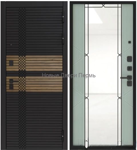 Входная дверь Страж 3К Монсон — МДФ, зеркало, кварц