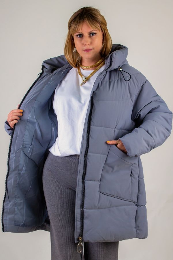 Куртка зимняя большие размеры, арт.2832 [серый]