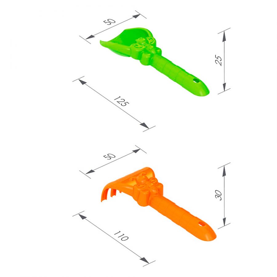 Набор для песка №76  (совочек Бабочка, грабельки Пчёлка)