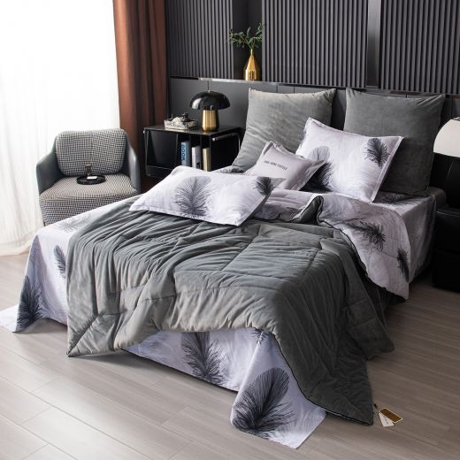 Комплект постельного белья Сатин Velouria Luxe с Одеялом VL013