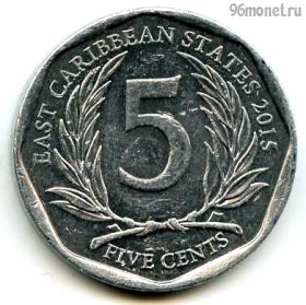 Восточно-Карибские государства 5 центов 2015