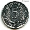 Восточно-Карибские государства 5 центов 2015