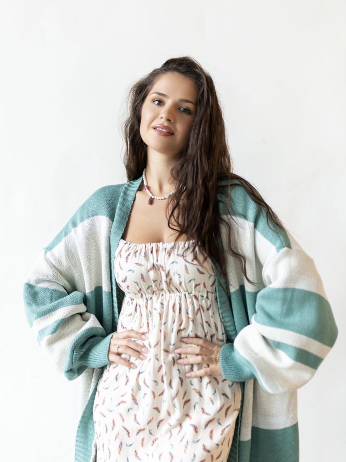 Кардиган в полоску