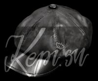 Кепка кожаная Дьяболо крейзи, восьмиклинка мужская из замши и кожи