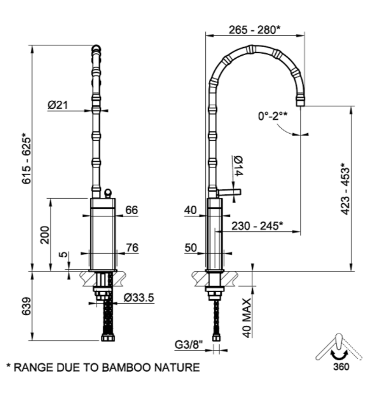 Смеситель для раковины Gessi Jacqueline 77009 высокий с высоким поворотным изливом и металлическим вентилем ФОТО