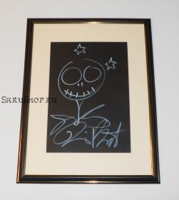 Автограф и рисунок: Тим Бёртон. Кошмар перед Рождеством. Редкость