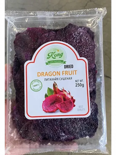 Питахайя красная сушеная натуральная Kong, 250гр