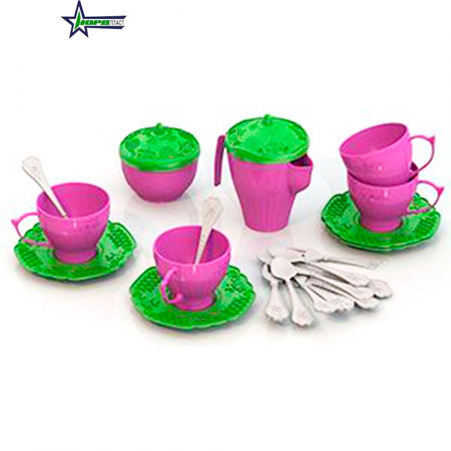 Набор посуды "Чайный сервиз "Волшебная Хозяюшка" (24 предмета в сетке)