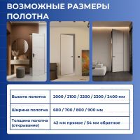 Размер двери с фурнитурой кромкой с 4 сторон 2300/2400 черный со стабилизатором