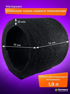 Сменный материал для угольного фильтра для очистки и удаления запахов