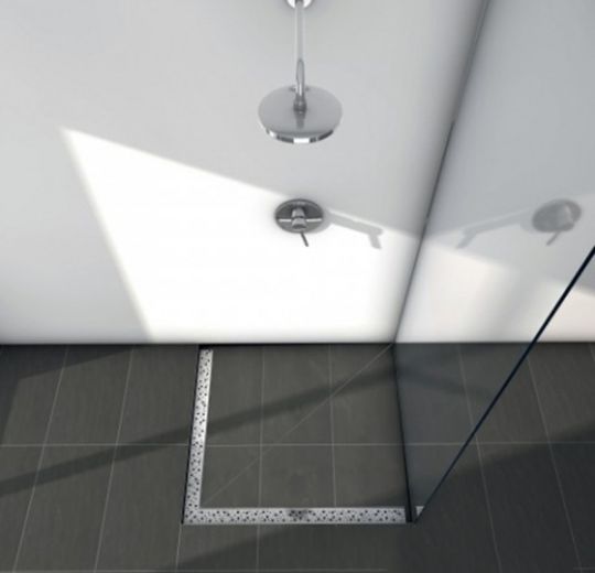 Душевой лоток Tece Drainline 100x100 611000 угловой без крышки схема 3 Душевой лоток Tece Drainline 100x100 611000 угловой без крышки схема 3