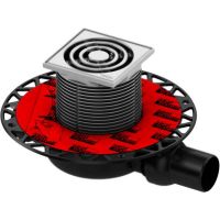 Трап для душа TeceDrainpoint S110 3601100 низкийдекоративной решеткойфланцем схема 1