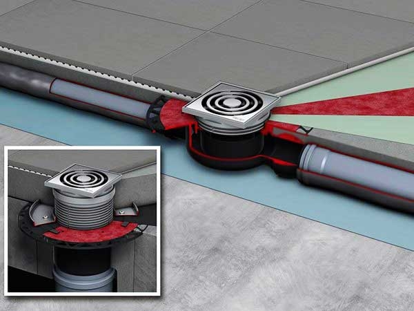 Дренажный душевой трап TeceDrainpoint S130 3601300 вертикальныйдекоративной решеткойфланцем ФОТО