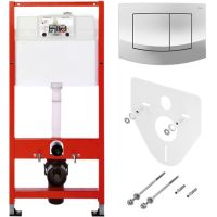 Система инсталляции Tece Profil 9400405 для подвесного унитазакнопкой смыва схема 1