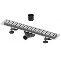 Душевой лоток Tece Linus 80 15100089решеткой straight Хром схема 1