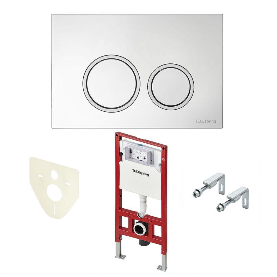 Комплект TECEspring Base панель смыва с круглыми кнопками S4011