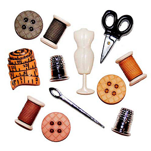 Пуговицы для творчества "Швейная комната" Dress It Up JESSE JAMES (596)