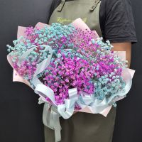 Букет из яркой гипсофилы