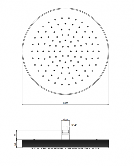 Верхний душ Fima - Carlo Frattini Park Lane F1140/2 схема 2