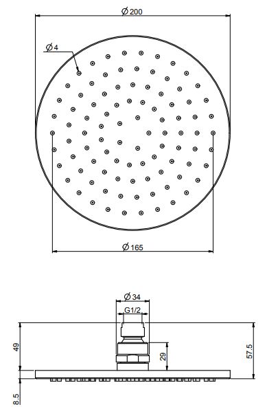 Изображение Лейка для верхнего душа Fima - carlo frattini Wellness F2117/2 20х20