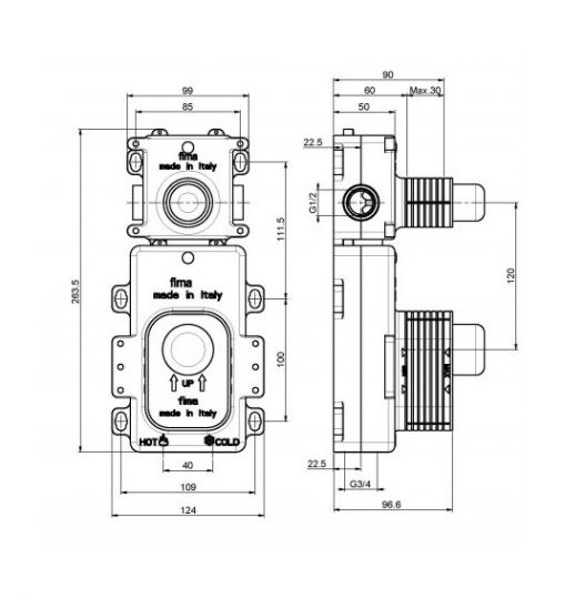 Fima Carlo Frattini для ванны/душа F2461M схема 2
