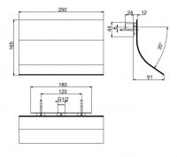 Верхний каскадный душ Fima - carlo frattini Wellness F2623 25х16,5 схема 2
