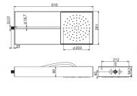 Тропический душ Fima - carlo frattini Wellness F2991B 61,6х26,1 схема 2