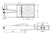 Тропический душ Fima - carlo frattini Wellness F2992B 61,6х26,1 схема 2