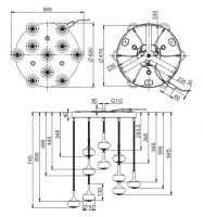 Тропический душ Fima - carlo frattini Wellness F2997 50х50 схема 2