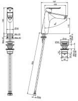 Fima carlo frattini Spot смеситель для раковины F3001L схема 2 Fima carlo frattini Spot смеситель для раковины F3001L схема 2