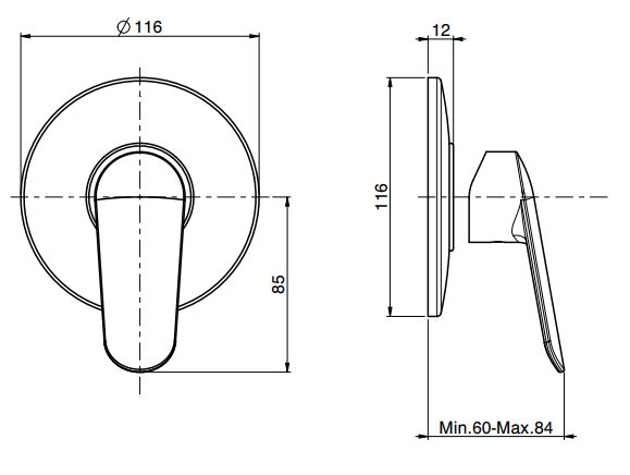 Fima carlo frattini Spot внешняя часть смесителя для ванны/душа F3003/1