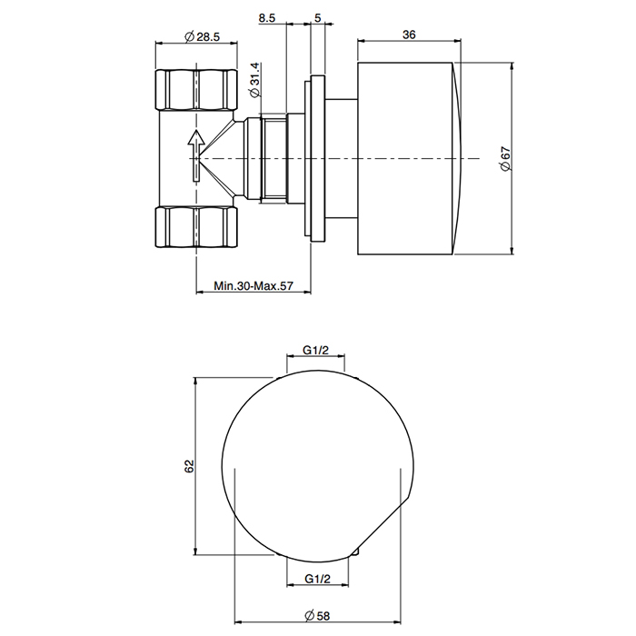 Cмеситель для душа, встраиваемый Fima carlo frattini So F3183N1 ФОТО