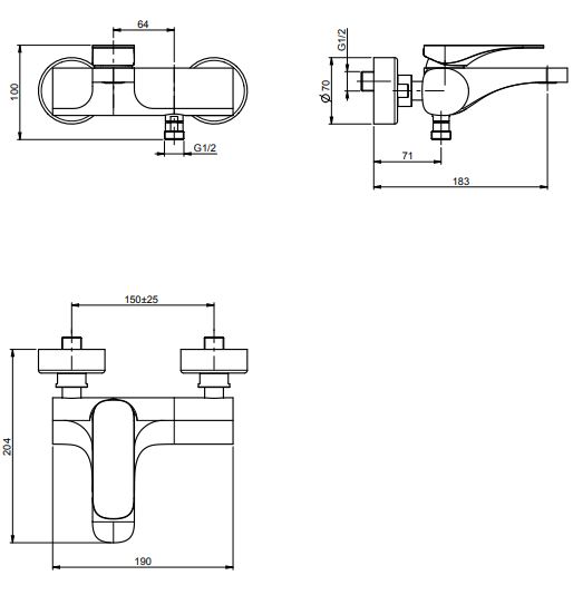 Fima carlo frattini Quad смеситель для ванны F3724/1
