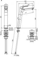 Fima carlo frattini Serie 4 смеситель для раковины F3761/H схема 2