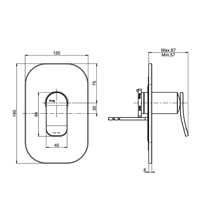 Fima carlo frattini Flo смеситель для душа F3809X1 ФОТО
