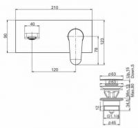 Смеситель для раковины Fima carlo frattini Serie 22 F3830LX5 схема 3