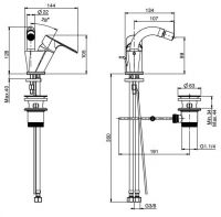 Fima carlo frattini Serie 22 смеситель для биде F3842 схема 2 Fima carlo frattini Serie 22 смеситель для биде F3842 схема 2