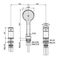 Смеситель для ванны Fima carlo frattini Serie 22 F3844/1N схема 2
