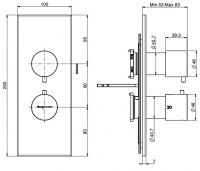 Fima carlo frattini Fimatherm смеситель для ванны/душа F3939X7 схема 2