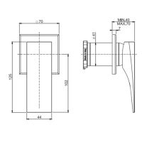 Fima carlo frattini Zeta смеситель для ванны/душа F3963N1 схема 4 Fima carlo frattini Zeta смеситель для ванны/душа F3963N1 схема 4
