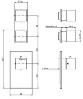 Fima carlo frattini Fimatherm смеситель для ванны/душа F3973X2 схема 2