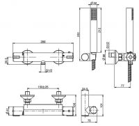 Fima carlo frattini Fimatherm смеситель для душа F4095 схема 2