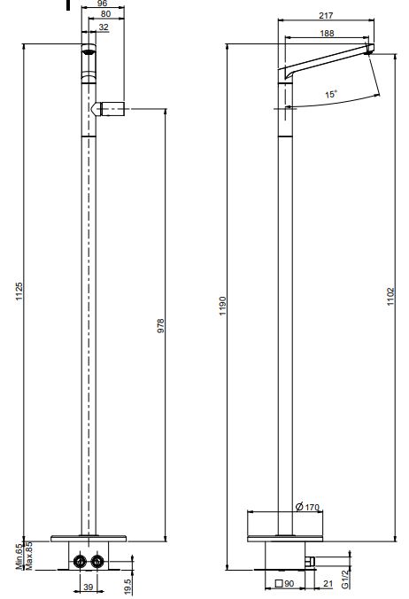 Изображение Fima carlo frattini Nomos go смеситель для раковины F4171N